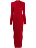 Jacquemus La Robe Maille Ribbed Maxi Dress - Red