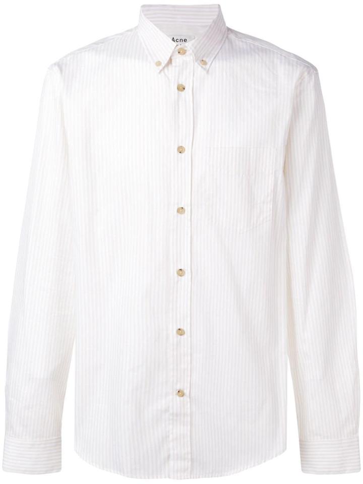 Acne Studios Isherwood Soft Pop Stripe Shirt - White