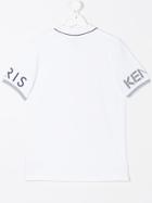 Kenzo Kids Teen Logo Print Polo Shirt - White
