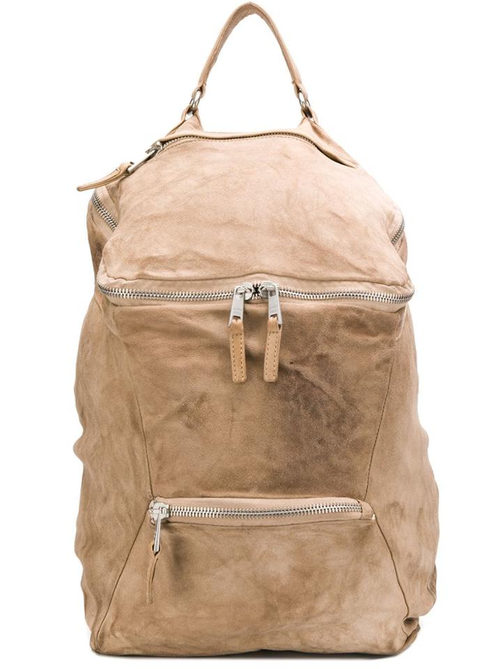 Giorgio Brato Zip Pocket Backpack - Neutrals