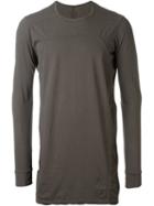 Rick Owens Drkshdw Geo Long Sleeve T-shirt, Men's, Size: M, Grey, Cotton