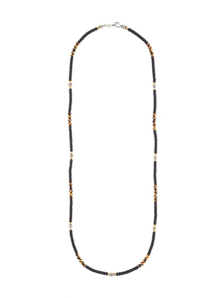 Beaded Necklace, Men's, Brown, Roman Paul