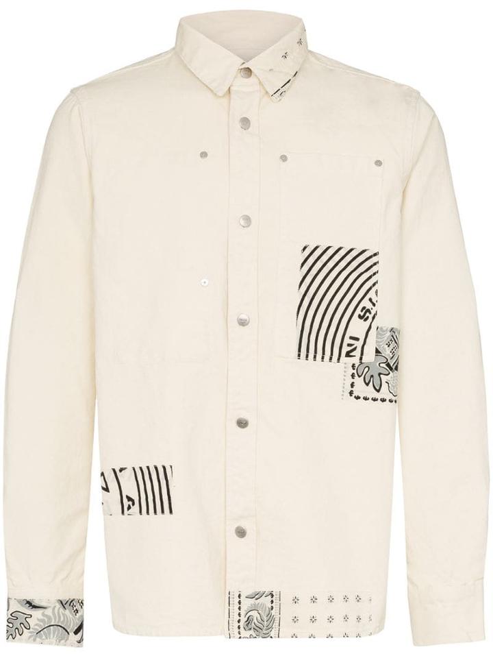 Vyner Articles Patch-print Organic-cotton Shirt - White