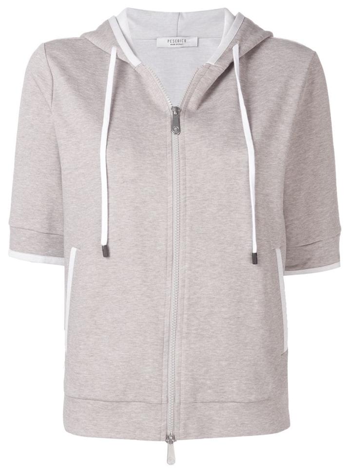 Peserico Hooded Zip-up Sweatshirt - Grey