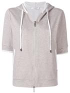Peserico Hooded Zip-up Sweatshirt - Grey