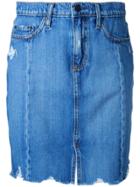 Nobody Denim Tilda Skirt Roughed Up - Blue