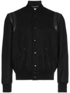 Saint Laurent Black Varsity Wool Jacket