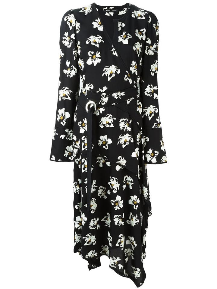 Proenza Schouler Flower Print Wrap Dress