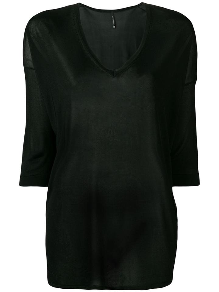 Pierantoniogaspari Sheer Knitted Top - Black