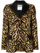 Moschino Tiger Poplin Blazer - Gold