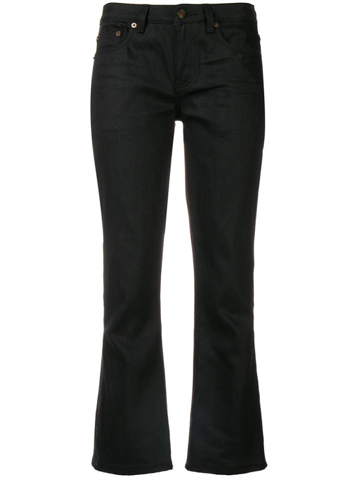 Saint Laurent Cropped Jeans - Black