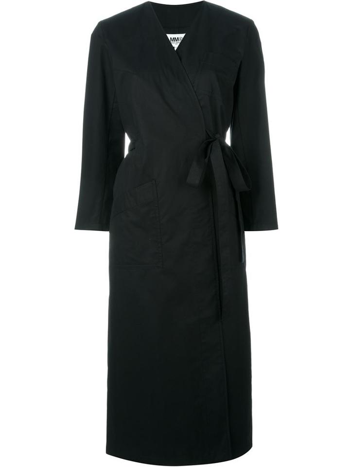 Mm6 Maison Margiela V-neck Wrap Midi Dress
