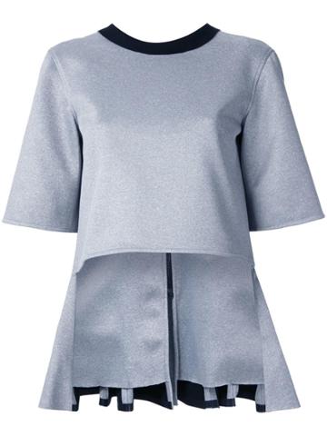 Robert Wun Peplum Front Blouse - Grey