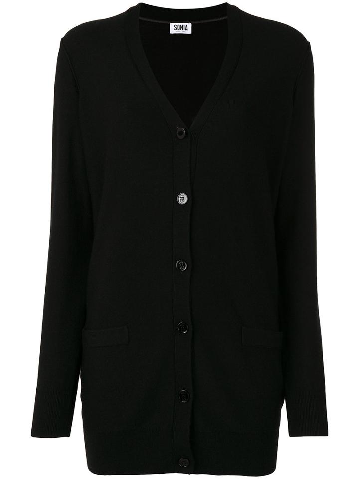 Sonia By Sonia Rykiel Longline Cardigan, Women's, Size: Small, Black, Wool/acrylic