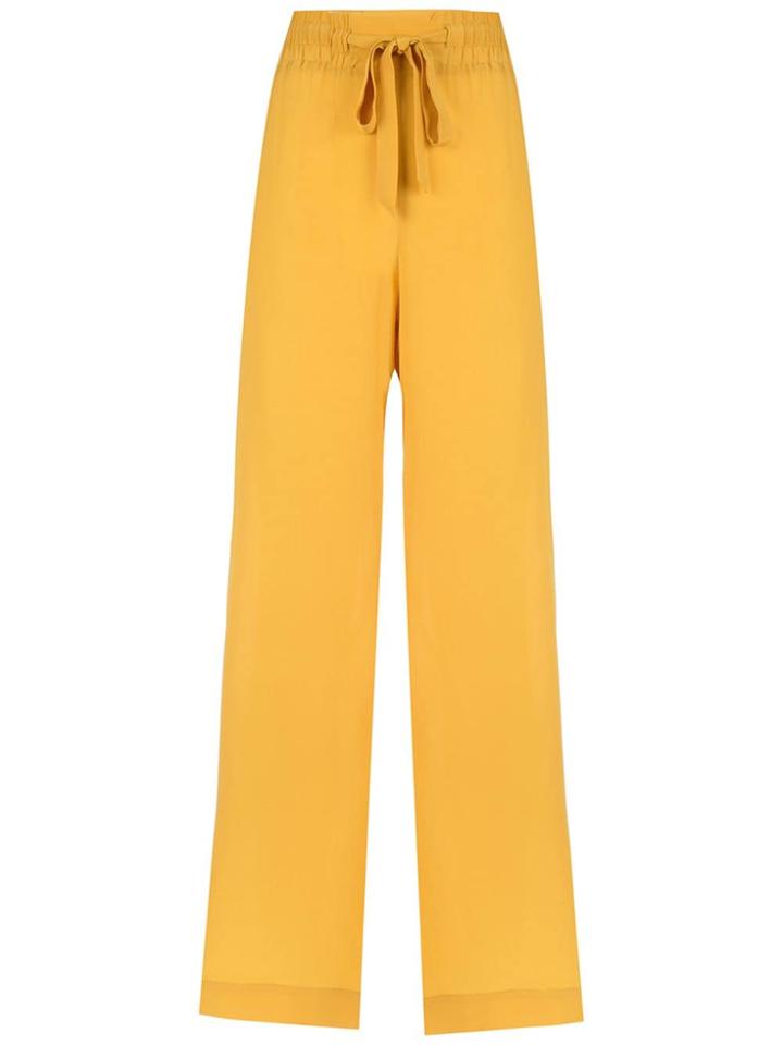 Egrey Silk Palazzo Pants - Yellow