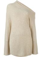 The Row Asymmetric Melange Knitted Top, Women's, Size: Small, Nude/neutrals, Silk/cashmere