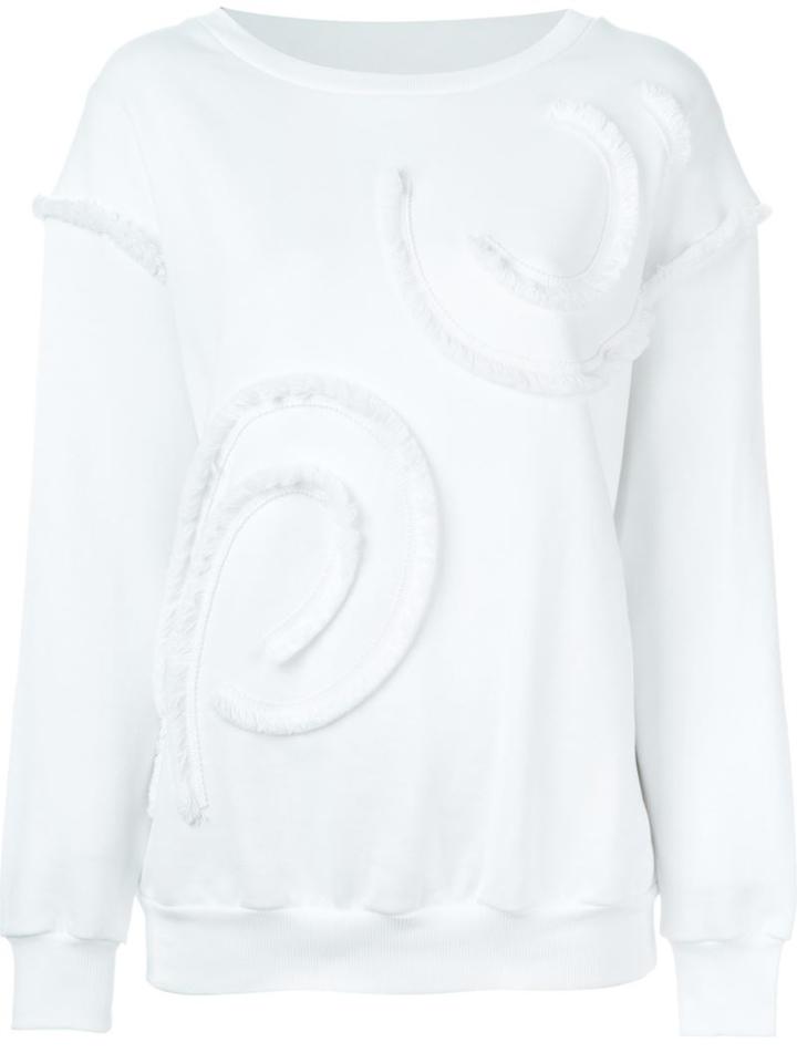Stella Mccartney Boat Neck Sweatshirt, Women's, Size: 40, White, Cotton