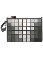 Anya Hindmarch - Tile Clutch - Women - Leather/suede - One Size, Women's, Grey, Leather/suede