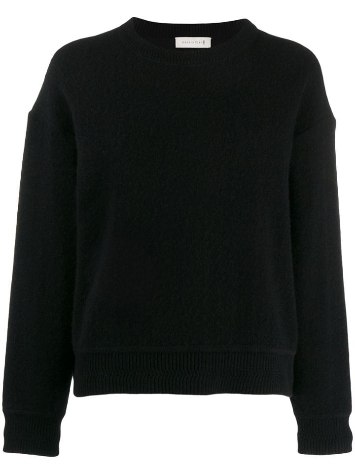 Mackintosh Black Cashmere Blend Crewneck Sweater Wcs-1003