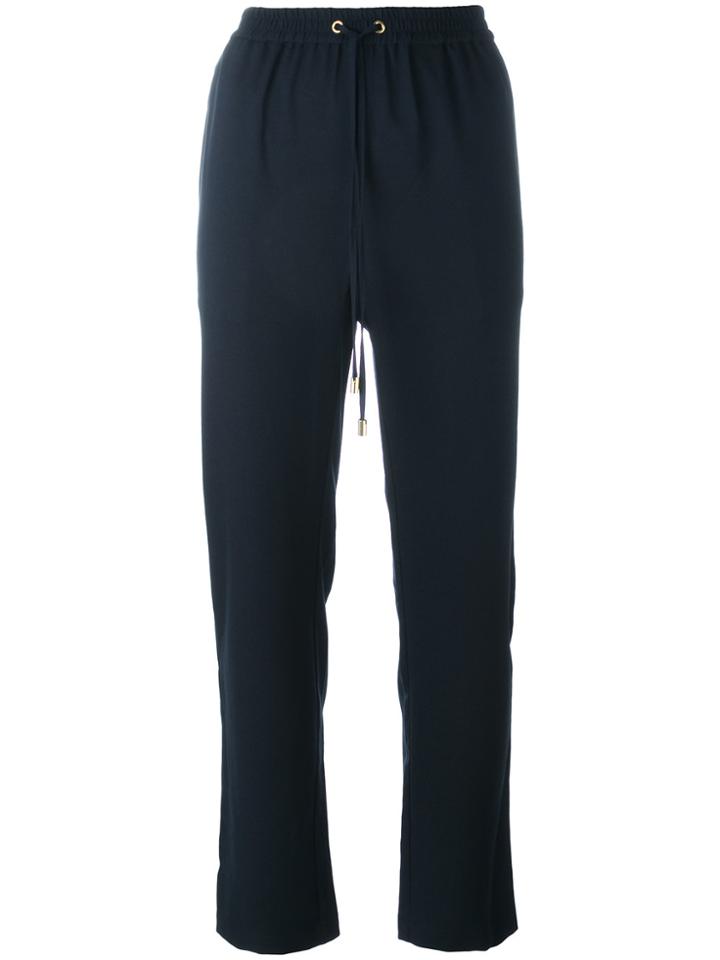 Michael Michael Kors Drawstring Straight-leg Trousers - Blue
