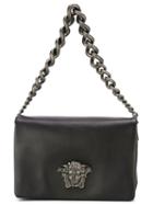 Versace Medusa Shoulder Bag, Women's, Black, Calf Leather