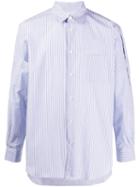 Comme Des Garçons Shirt Striped Buttoned Shirt - Blue