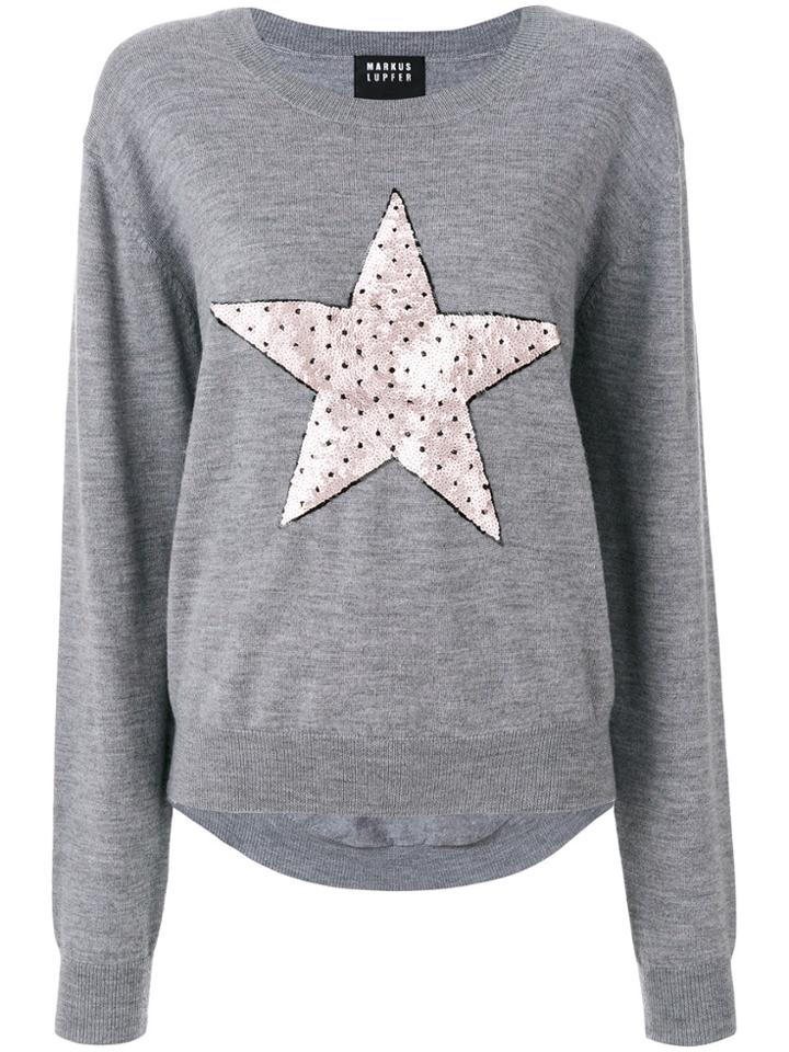 Markus Lupfer Star Motif Sweater - Grey
