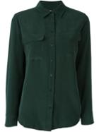 Equipment Plain Shirt, Women's, Size: Small, Green, Silk