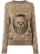 Moschino Teddy Credit Card Intarsia Sweater