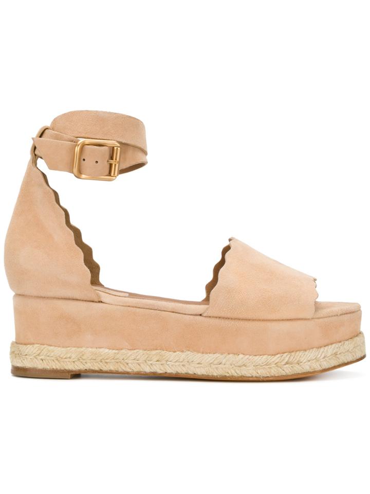 Chloé Lauren Platform Sandals - Nude & Neutrals