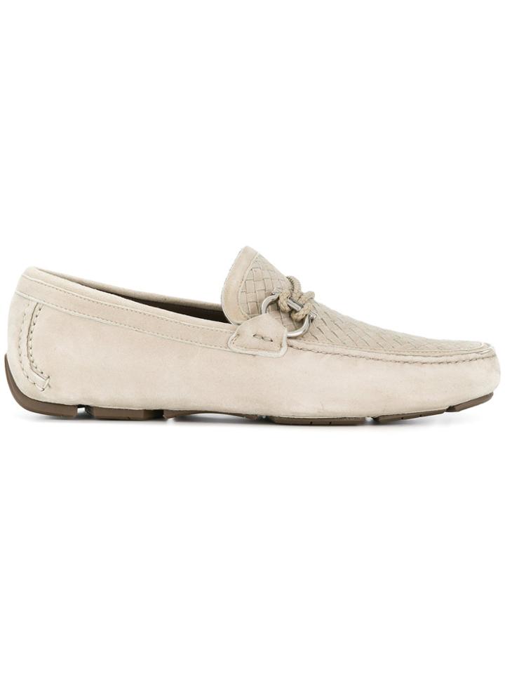 Salvatore Ferragamo Driver Gancio Bit Loafers - Nude & Neutrals
