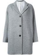 Vanessa Bruno Athé Single Breasted Oversized Coat, Women's, Size: 34, Grey, Cotton/polyamide/viscose/other Fibers