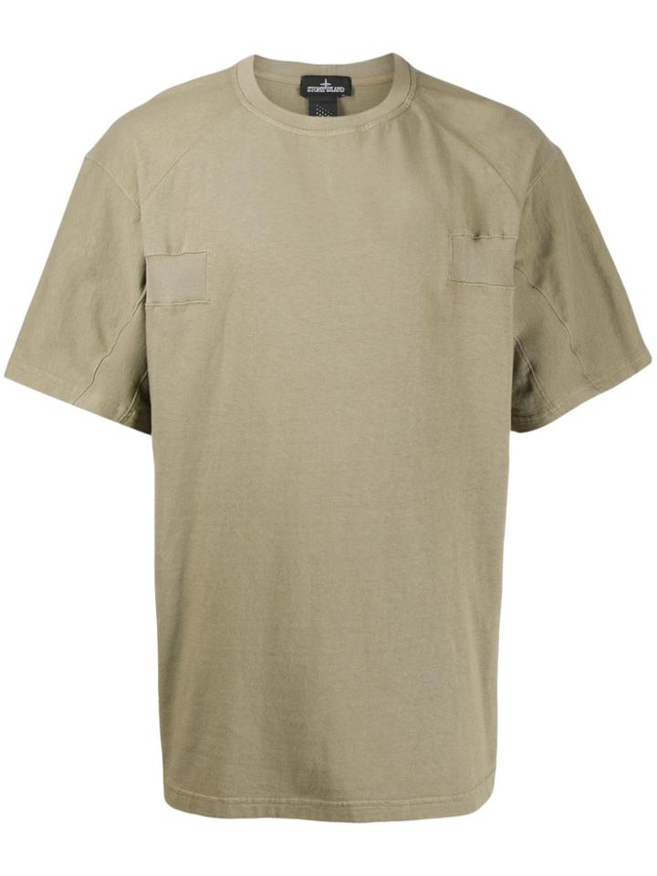 Stone Island Shadow Project Ribbed-trim Loose T-shirt - Green