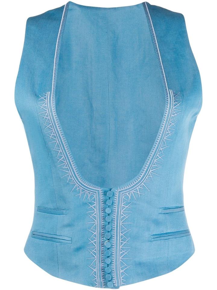 Haider Ackermann Cotton Waistcoat - Blue