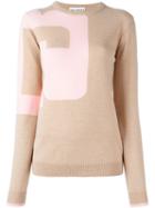 Paco Rabanne Two-tone Jumper, Women's, Size: Small, Nude/neutrals, Virgin Wool