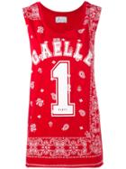 Gaelle Bonheur Logo Print Tank - Red