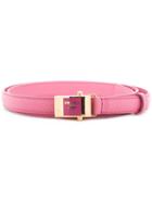 Prada Branded Buckle Belt, Women's, Size: 75, Pink/purple, Calf Leather