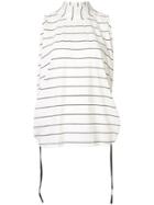 Taylor Controlled Striped Tank Top - White