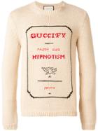 Gucci Hypnotism Logo Long Sleeved Jumper - Nude & Neutrals