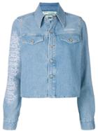 Off-white Distressed Effect Jacket - Blue