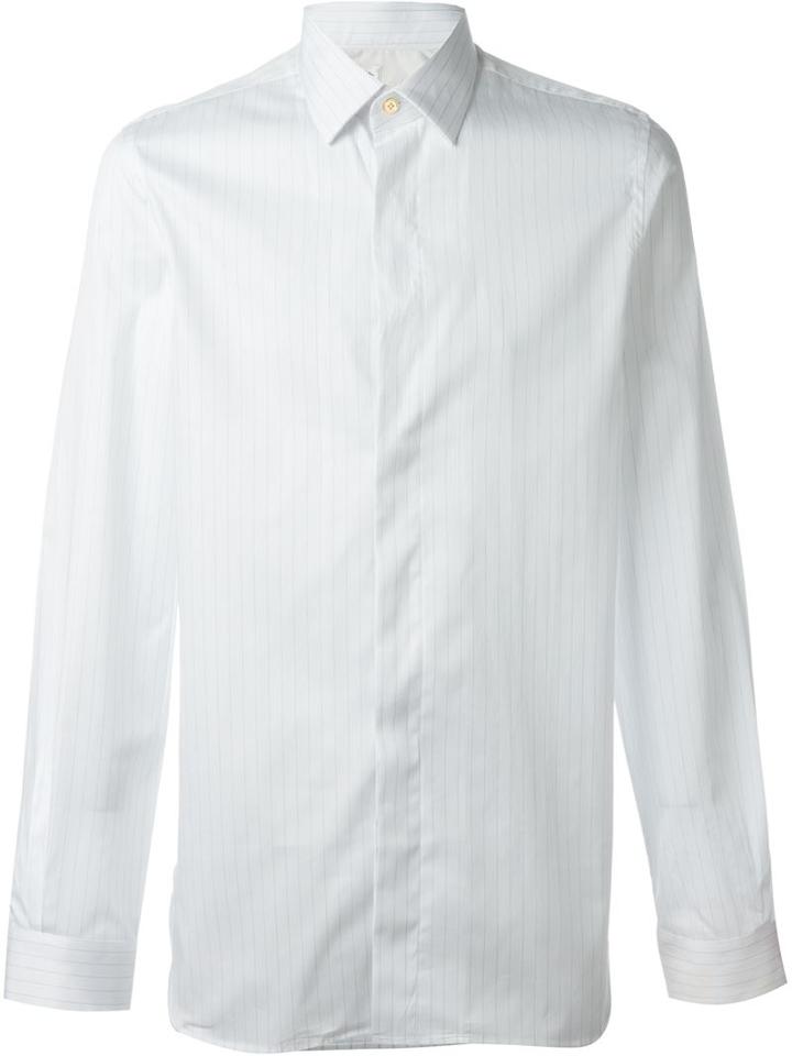 Paul Smith Classic Shirt, Men's, Size: 16, White, Cotton/modal/cashmere