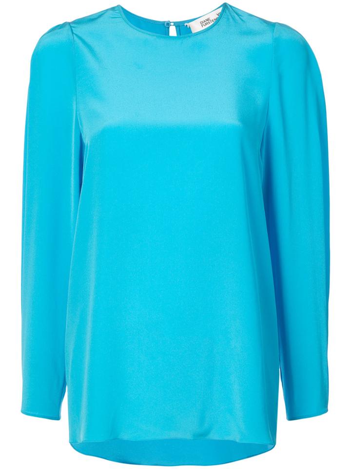 Dvf Diane Von Furstenberg Long Sleeve Blouse - Blue