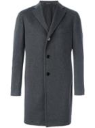 Tagliatore Single Breasted Coat, Men's, Size: 54, Grey, Cupro/cashmere/virgin Wool
