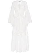 We Are Leone Eyelet Bell Sleeve Maxi Dress - White
