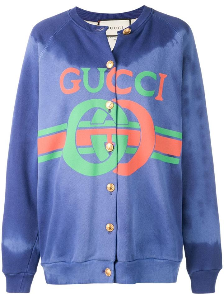 Gucci Logo Bomber Jacket - Purple
