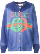 Gucci Logo Bomber Jacket - Purple