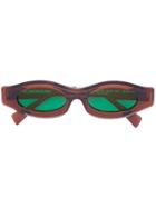 Kuboraum Oval Frame Sunglasses - Brown
