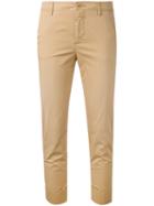 Closed - Cropped Chino Trousers - Women - Cotton/spandex/elastane - 28, Nude/neutrals, Cotton/spandex/elastane