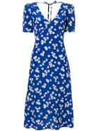 P.a.r.o.s.h. Floral Print Midi Dress - Blue