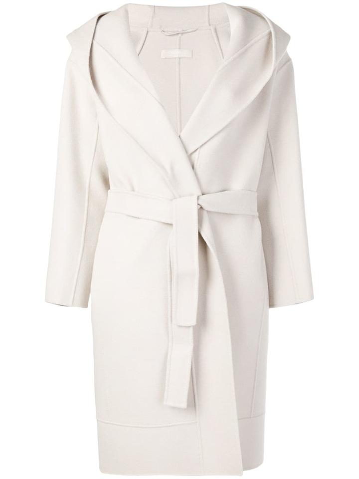 Max Mara Hooded Wrap Coat - Neutrals